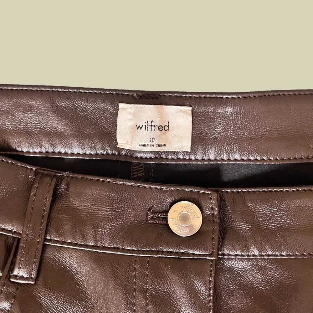 Wilfred Melina Brown Leather Pants - Picture 4 of 5